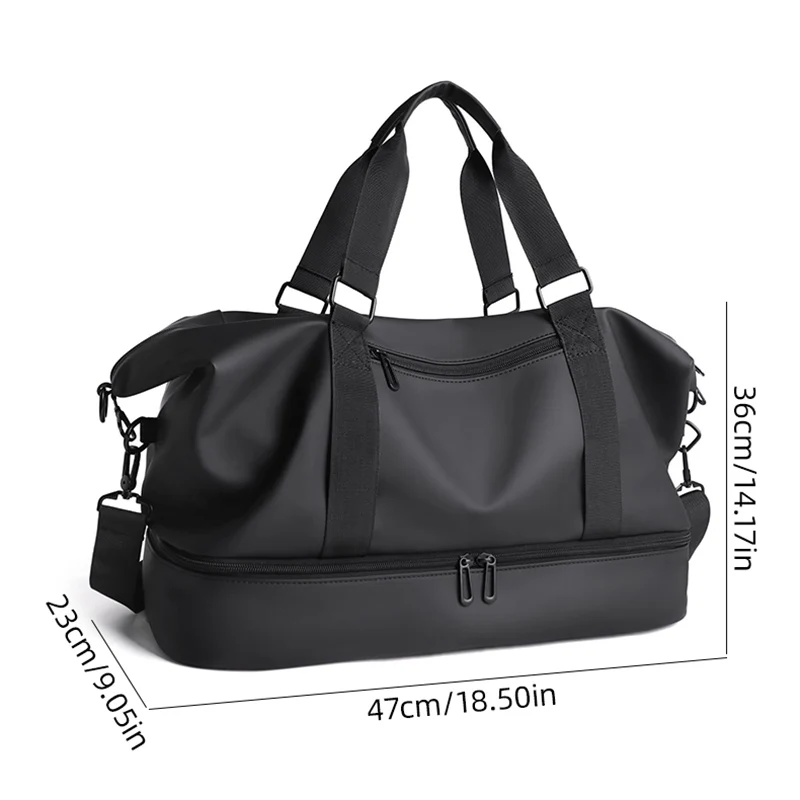 Sports Bag Waterproof Yoga Fitness Training Gym Handbag with Shoe Compartment Large Weekend Overnight Pack Dry Wet Travel Bags 2