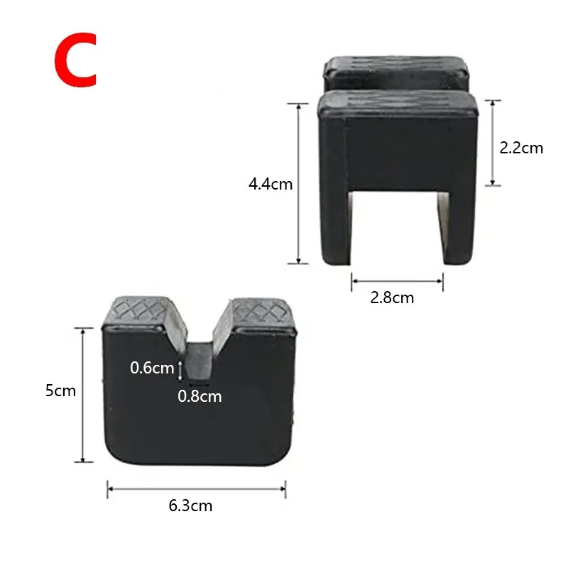 Automotive rubber slotted jack accessories cushion stand adapter jack tool clamp lift disc rubber pad