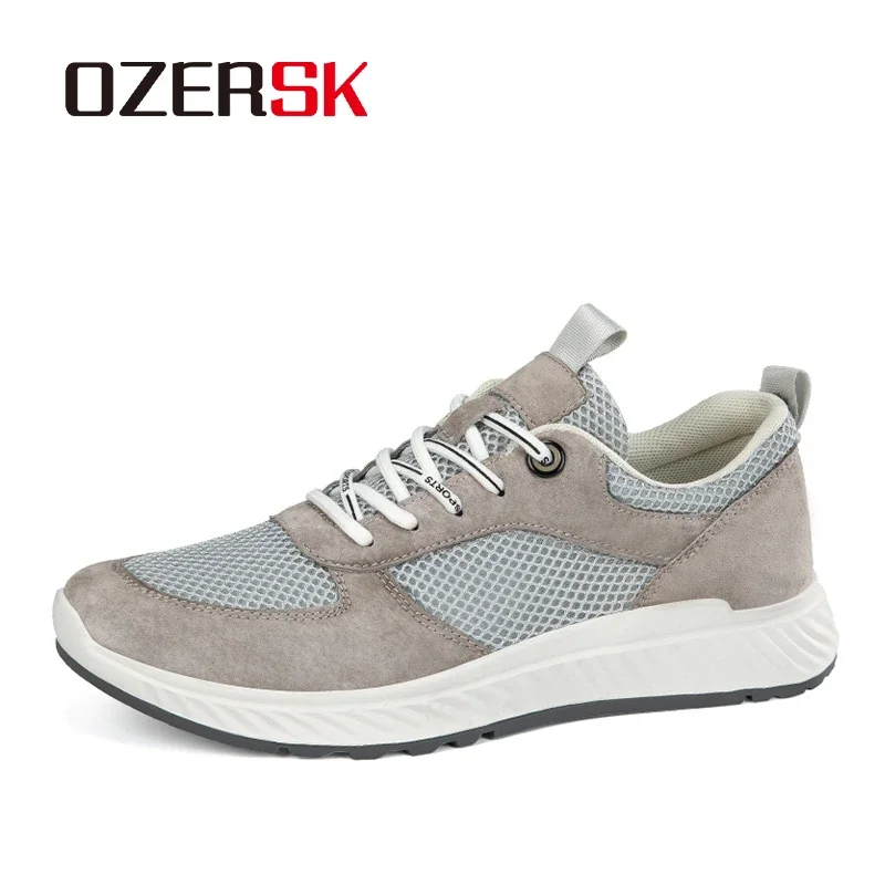 

OZERSK Summer Loafers Comfortable Casual Men's Shoes Breathable Air Mesh Flats Classic Men Loafer Leisure Driving Shoes Sneakers