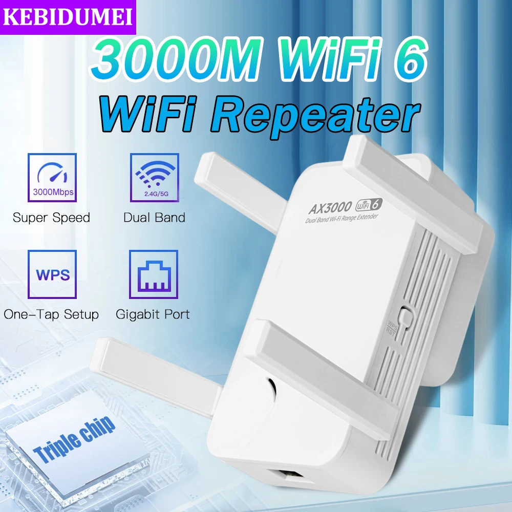 3000Mbps WiFi Repeater Dual Band 5GHz Wireless WiFi