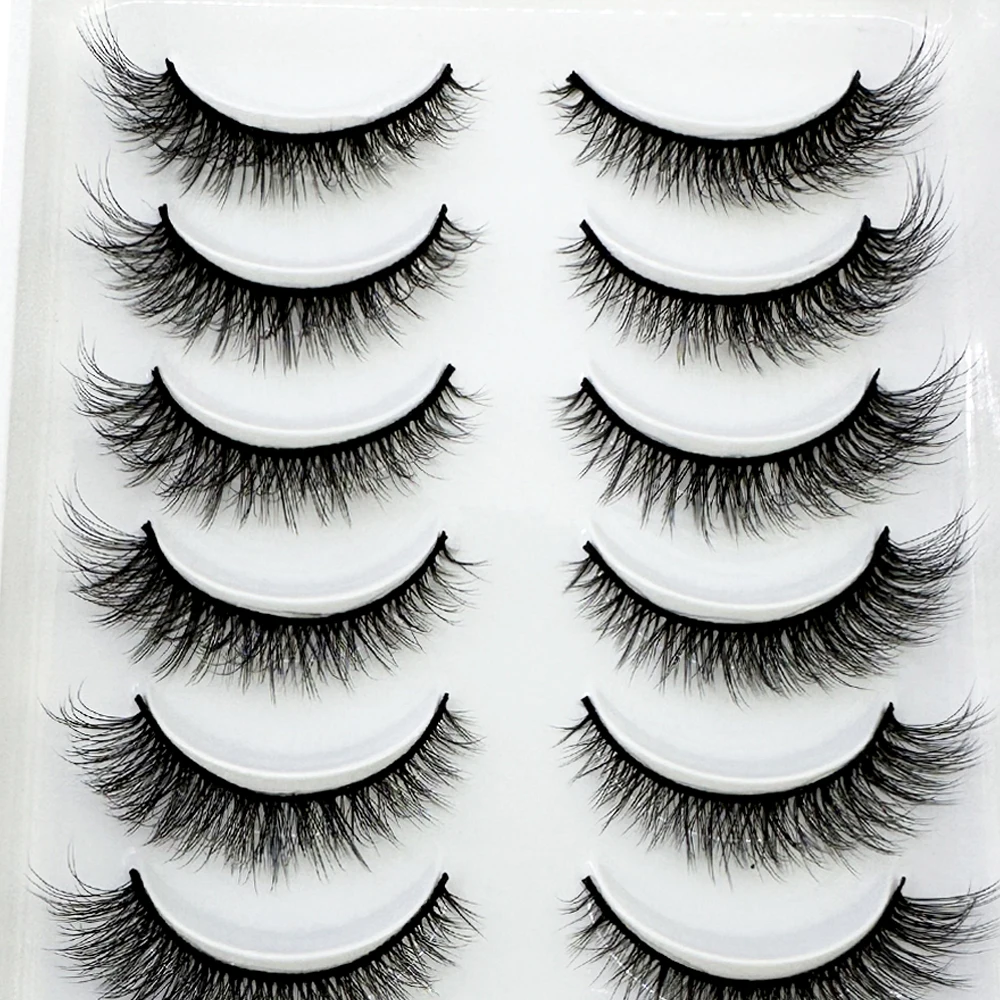 10 Pairs Natural 3D Mink Lashes Faux Cils Handmade Fake Lashes Makeup Tool Eyelash Extension