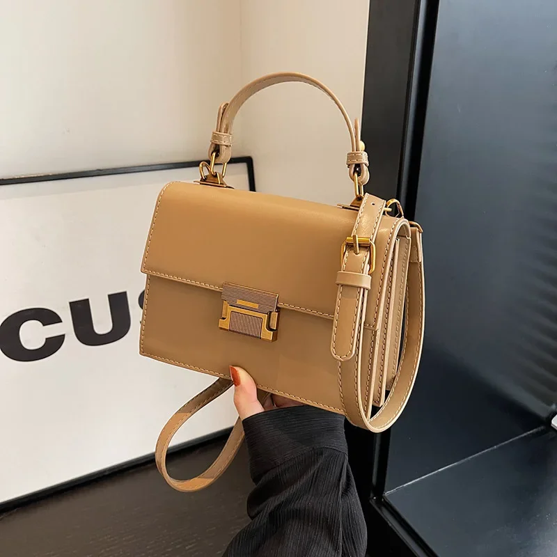 Small for Women 2024 New All-Match Advanced Texture Messenger Fashion Solid Color Portable Shoulder Small Square Bag
