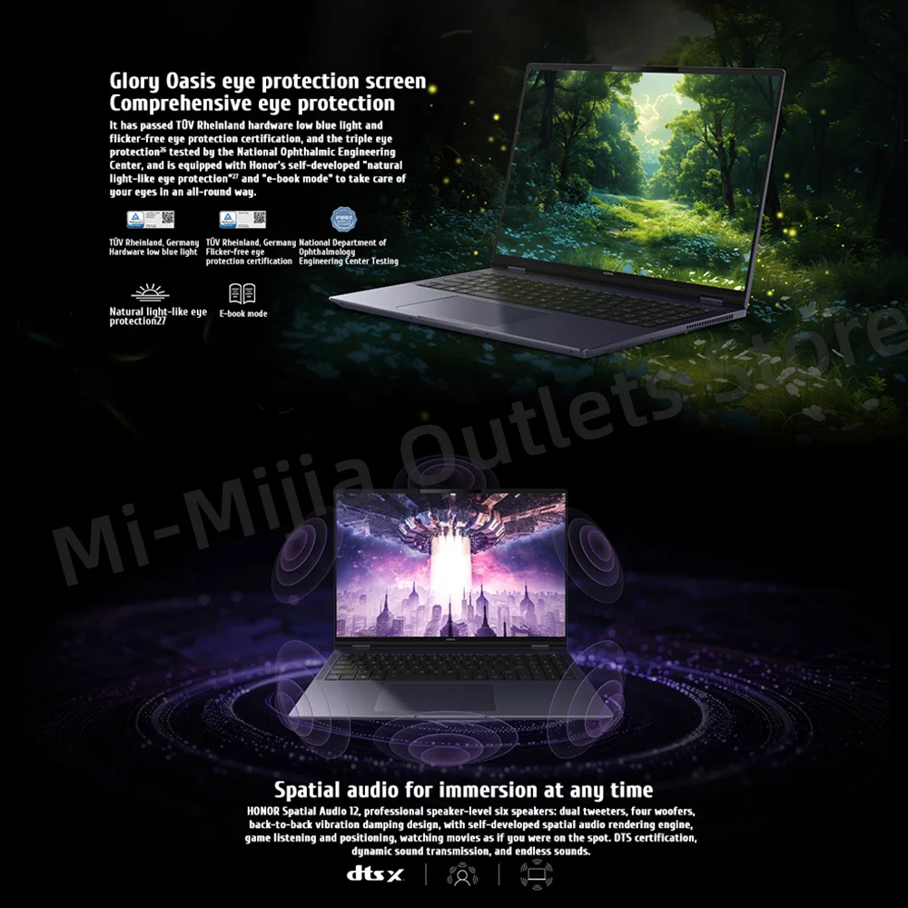 HONOR MagicBook Pro 16 Gaming E-Sports Laptop HUNTER Ultra5/Ultra7 24G/32GB 1TB RTX4060 165Hz 3K Screen 2024 Notebook IPS 16" PC 5