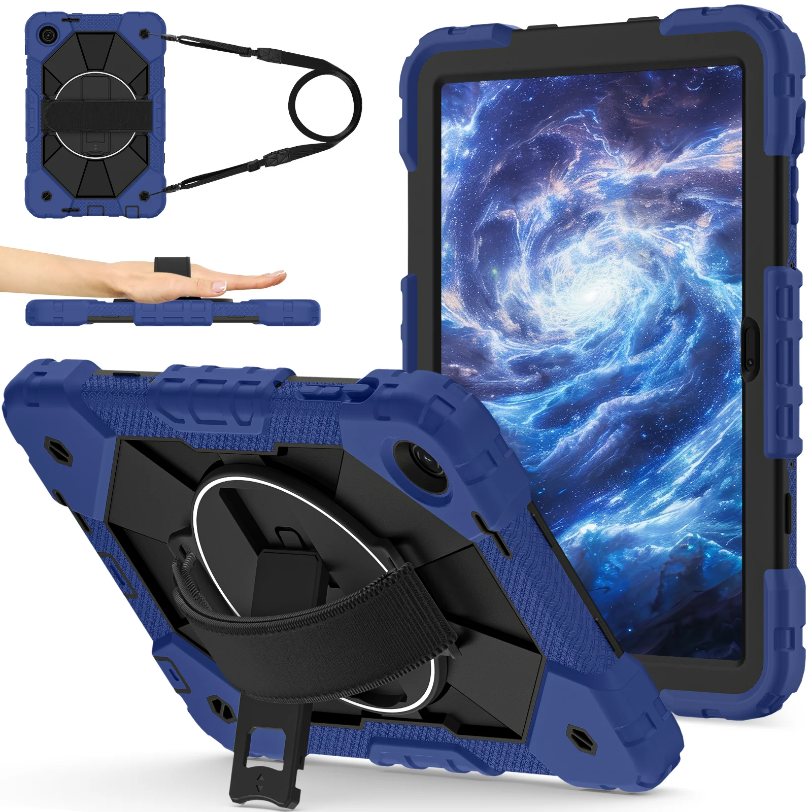 Enhanced Rugged Rotating Tablet Cover for Kids - Heavy Duty and Protective , 10.1 inch