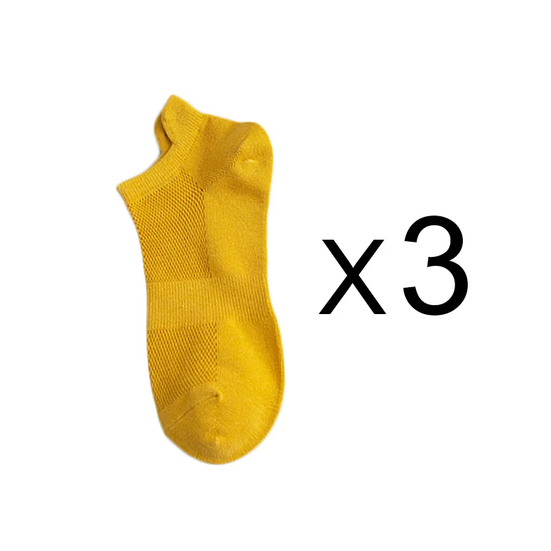thumbnail image 1 of 3 pares de calcetines de algodón para mujeres y hombres, calcetines cortos hasta el tobillo de alta calidad, transpirables, casuales, de verano, a la moda, calcetines femeninos de corte bajo, 1 of 5