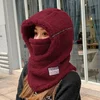 Winter Keep Warm Headgear Hat Female Skiing Face Neck Protection Mask Beanies Cycle Windproof Cold Proof  Skullcap Skullies 4