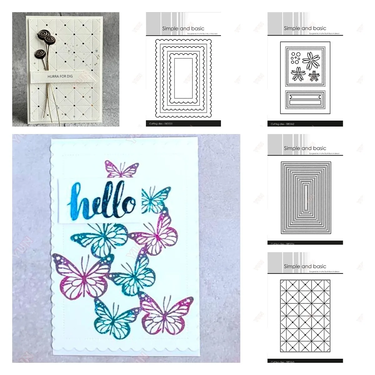 

Simple and Basic A7 Metal Cutting Dies Decoration Scrapbook DIY Paper Card Album Mould Embossing Craft Double Pierced Rectangle