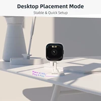 Caméra de fenêtre 4K, WiFi 5GHz, caméra intérieure pour la sécurité domestique, vision nocturne couleur, détection de mouvement, enregistrement 24/7, installation rapide 5