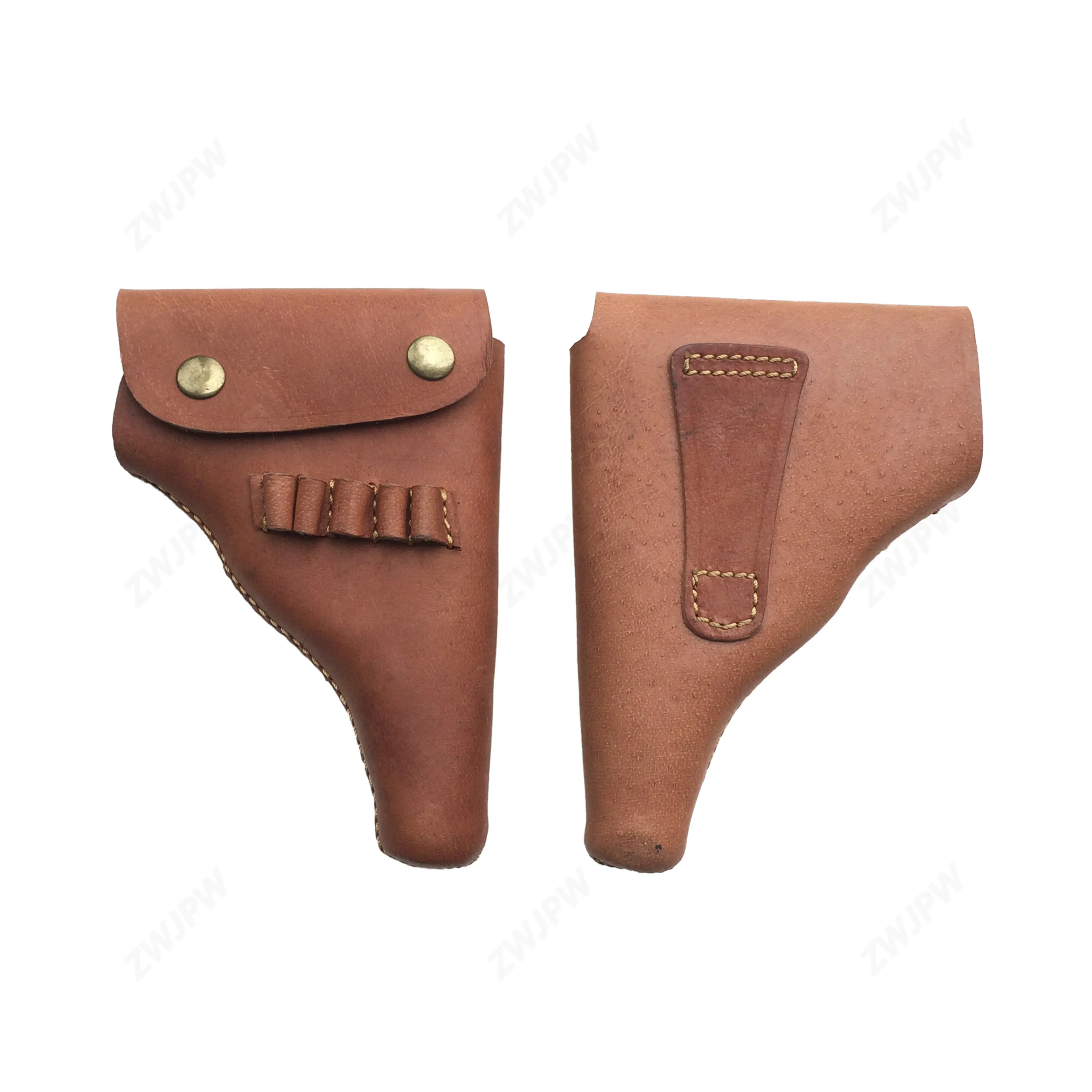 Military Holster WWII Chinese Army Browning Brown Leather Rifle Case Scabbard