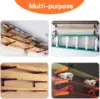 Wall Mount Wood Organizer and Lumber Storage Metal Rack with 3-Level - Indoor & Outdoor Use, 4 Pack 5