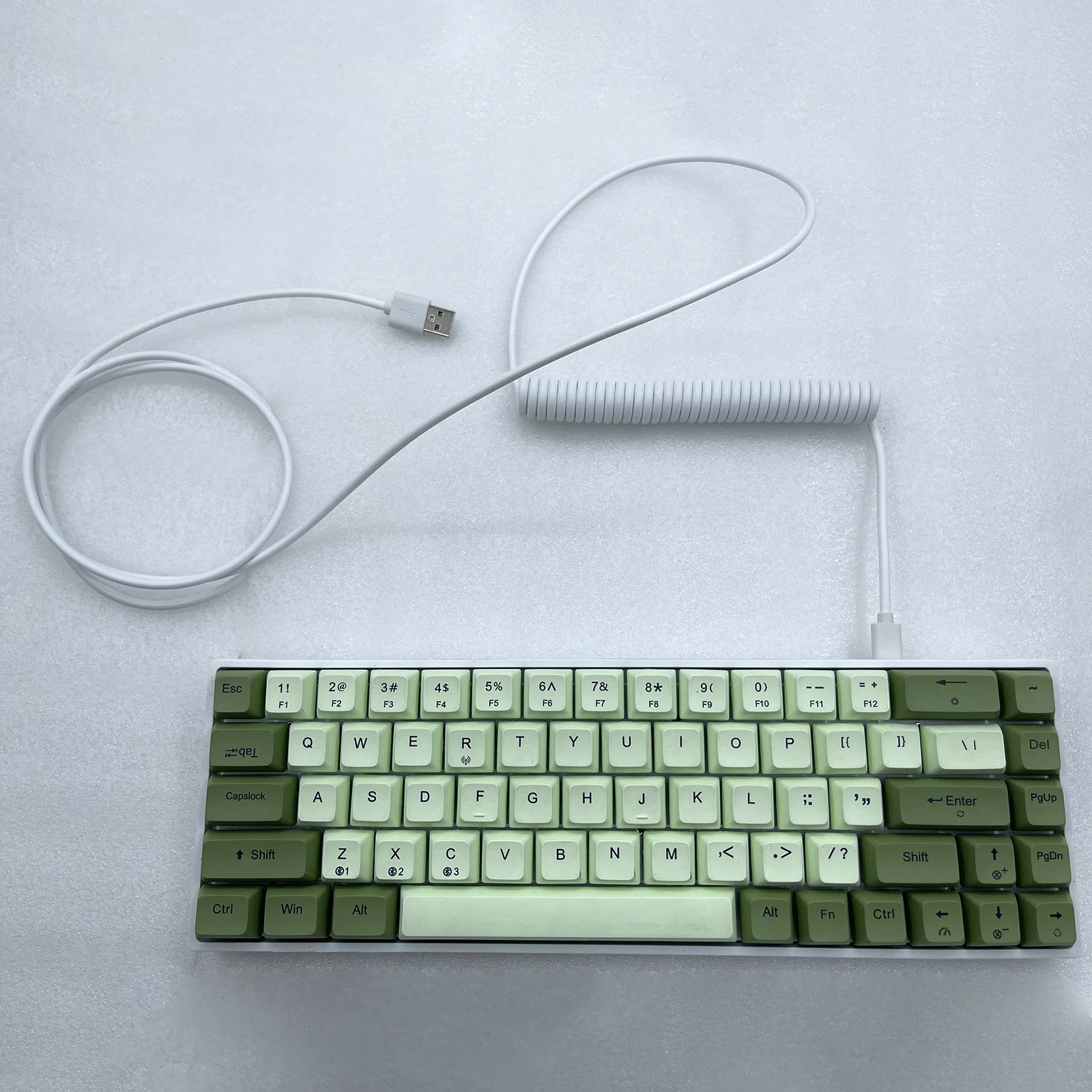 Enhanced Coiled Aviator USB-C Cable for Mechanical Keyboards - Maximum 3M Length