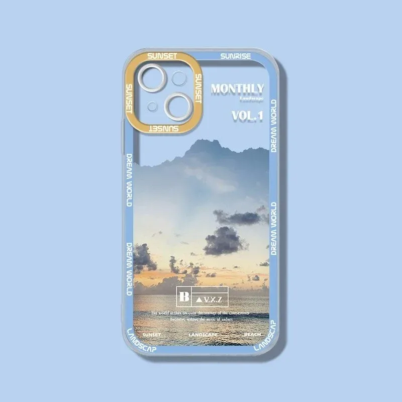 Purple Blue Sunset Snow Mountain Natural Scenery Bumper Phone Case