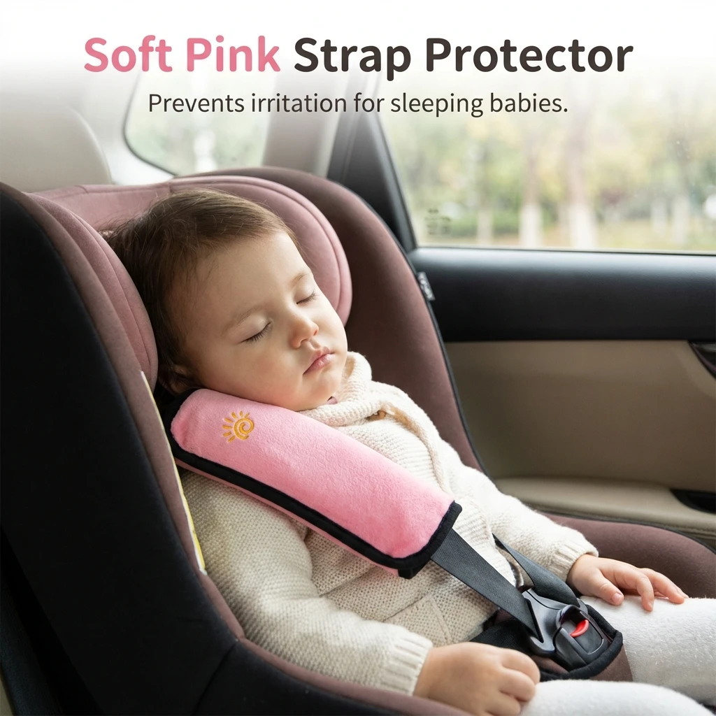 Kids' Travel Neck Protection Shoulder Strap Protector - Adjustable Safety Belt Pad