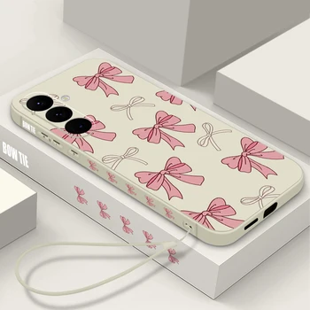 Pink Bow Phone Case For Samsung Galaxy S26 S25 S24 S22 S23 Ultra S23 Plus S25 FE A56 A17 A16 A36 A55 A54 A53 A15 A35 Soft Cover 1
