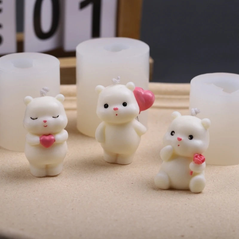 Формы для рукоделия в форме медведя Формы для мыла ручной работы Формы для свечей для мыла ручного изготовления