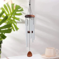 Elegant 26 Outdoor Wind Chimes for Farmhouse and Garden Decor (Silver)