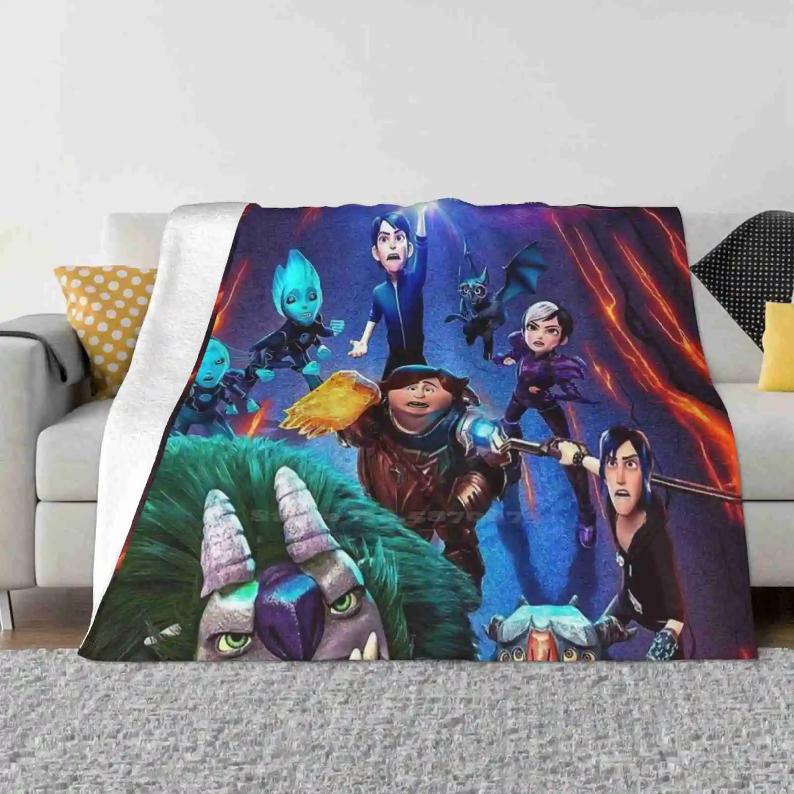 Trollhunters Rise Of The Titans Four Seasons Confortevole Warm Soft Throw Coperta Trollunters Rise Of The Titans Animation