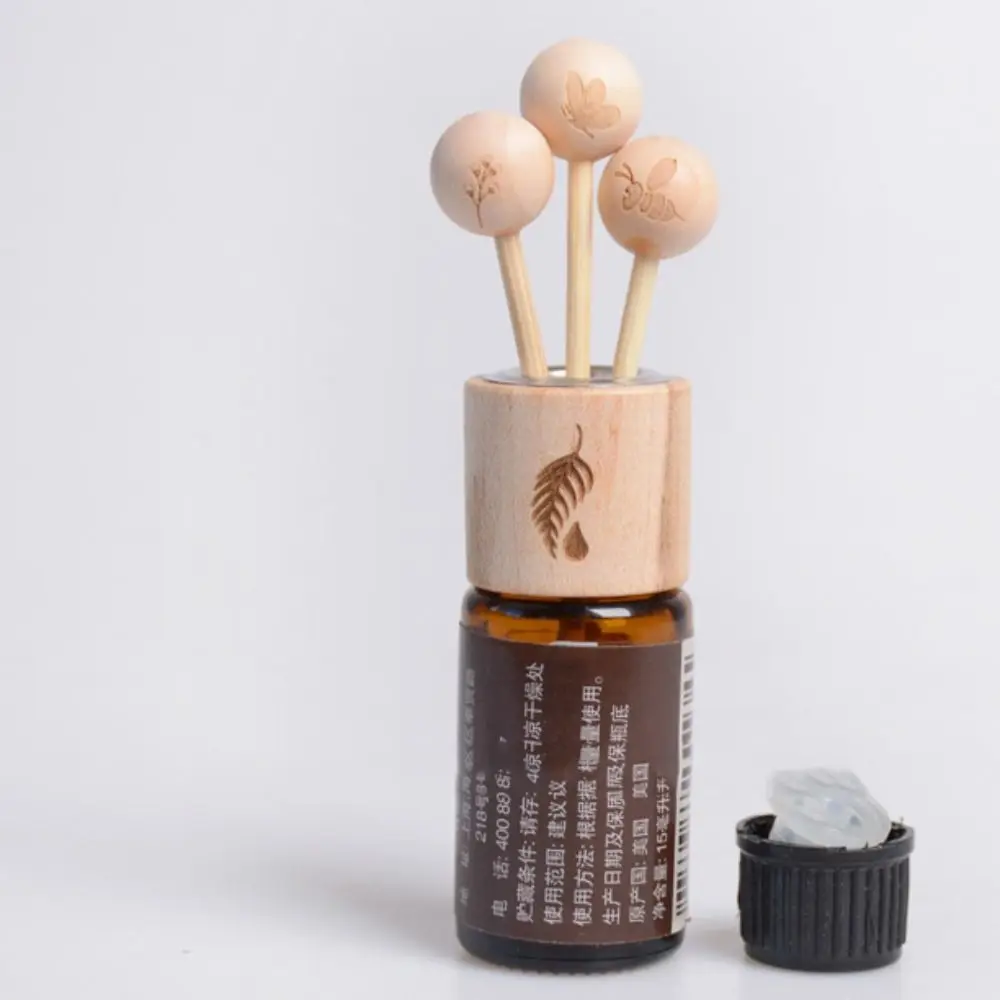 Description Picture 2 of itemWood Ball Lid for Essential Oil Bottle Fragrance Diffuser Aromatherapy Rattan Reed Sticks Lid DIY Home Decoration Diffuser Tools