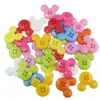 H099 Fashion Plastic Buttons Black Mickey Shape Cartoon Button 50Pcs Sewing Supplies 5