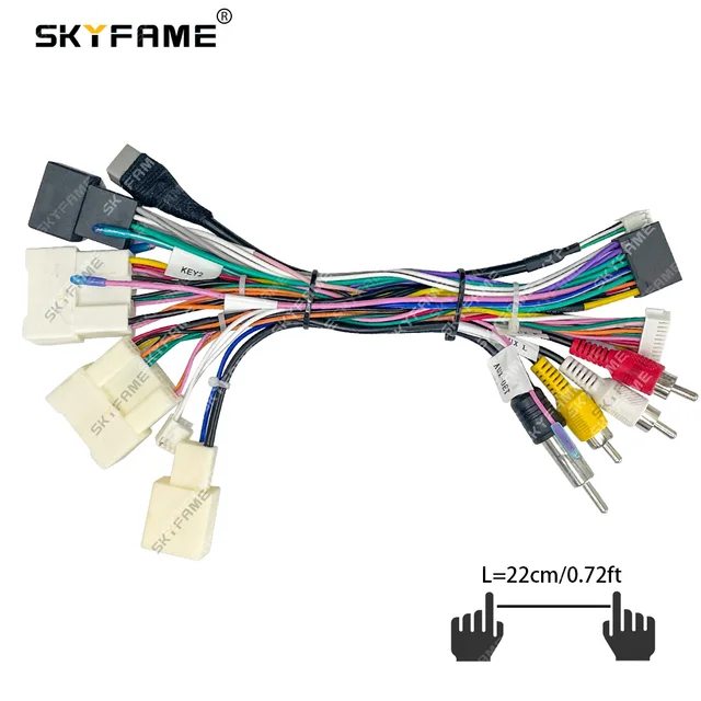 thumbnail image 2 of SKYFAME Car 16pin Wiring Harness Adapter Canbus Box Decoder Android Radio 6m Power Cable For Bmw E39 E53 X5 5 Series 2 of 10