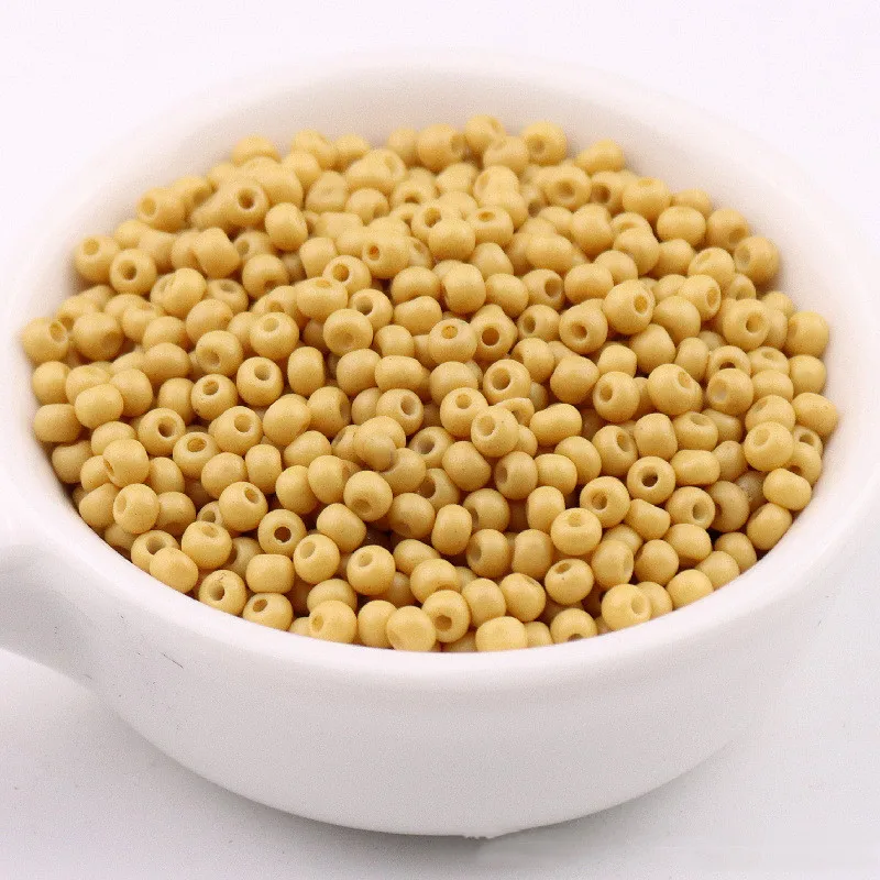 High-Quality Wear-Resistant Solid Color Glass Rice Beads