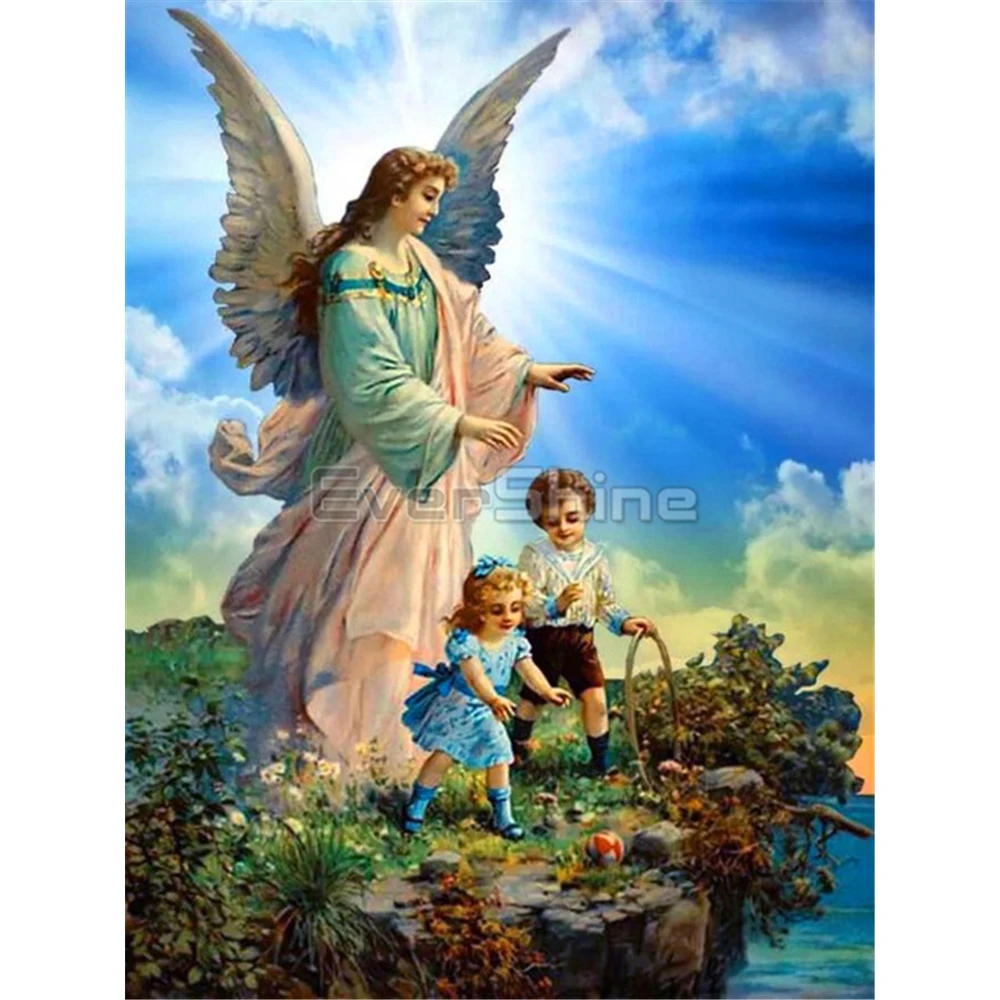 Engel Religion DIY Stickerei 11CT Kreuz Stich Kits Hand Handwerk Set Baumwolle Gewinde Gedruckt Leinwand Home Dekoration Verkauf