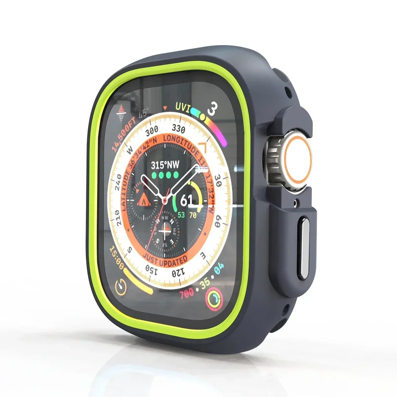 Durable PC+TPU Protective Cover for Apple Watch with Screen Protector