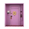 1pc Wooden Key Holder - Elevate Your Home Decor With This Stylish Wooden Purple Entry Door Key Rack! 8 hook keys 1