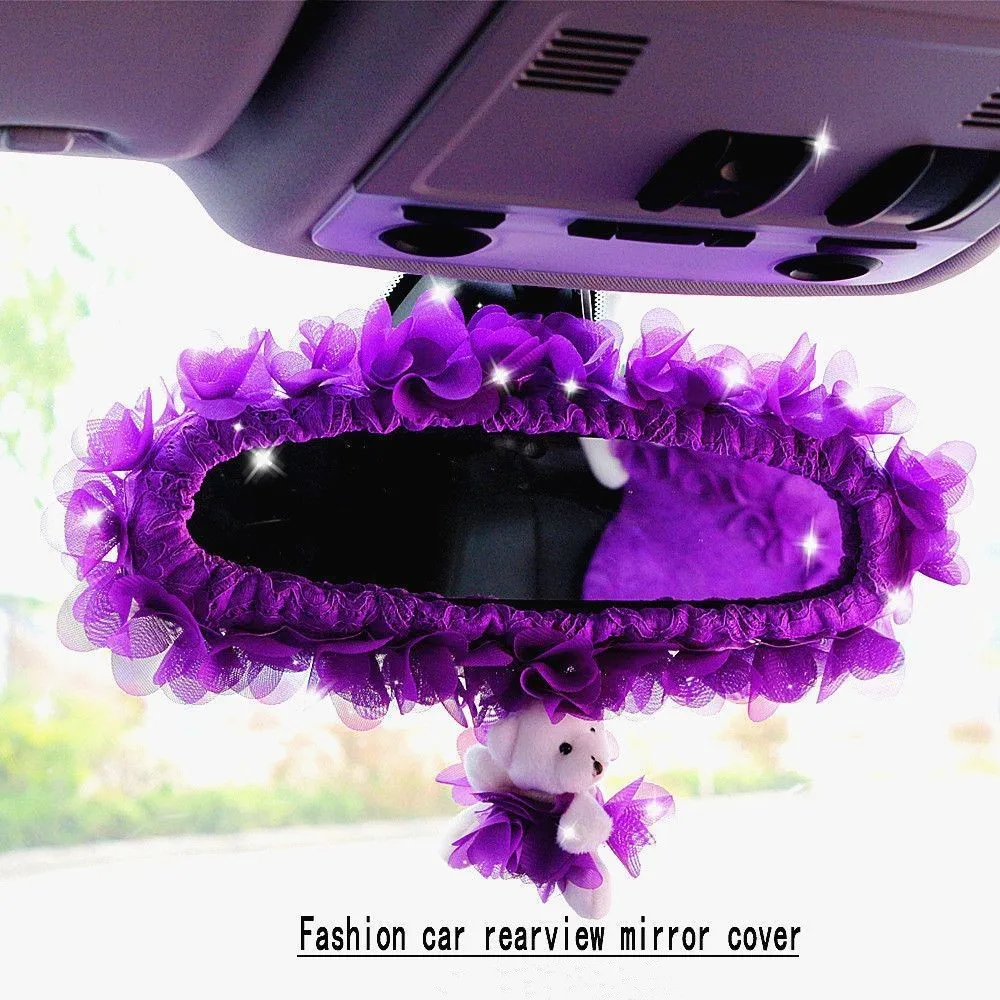 FashionLacePetalsAutomotiveRearviewMirrorCoverAutomotive