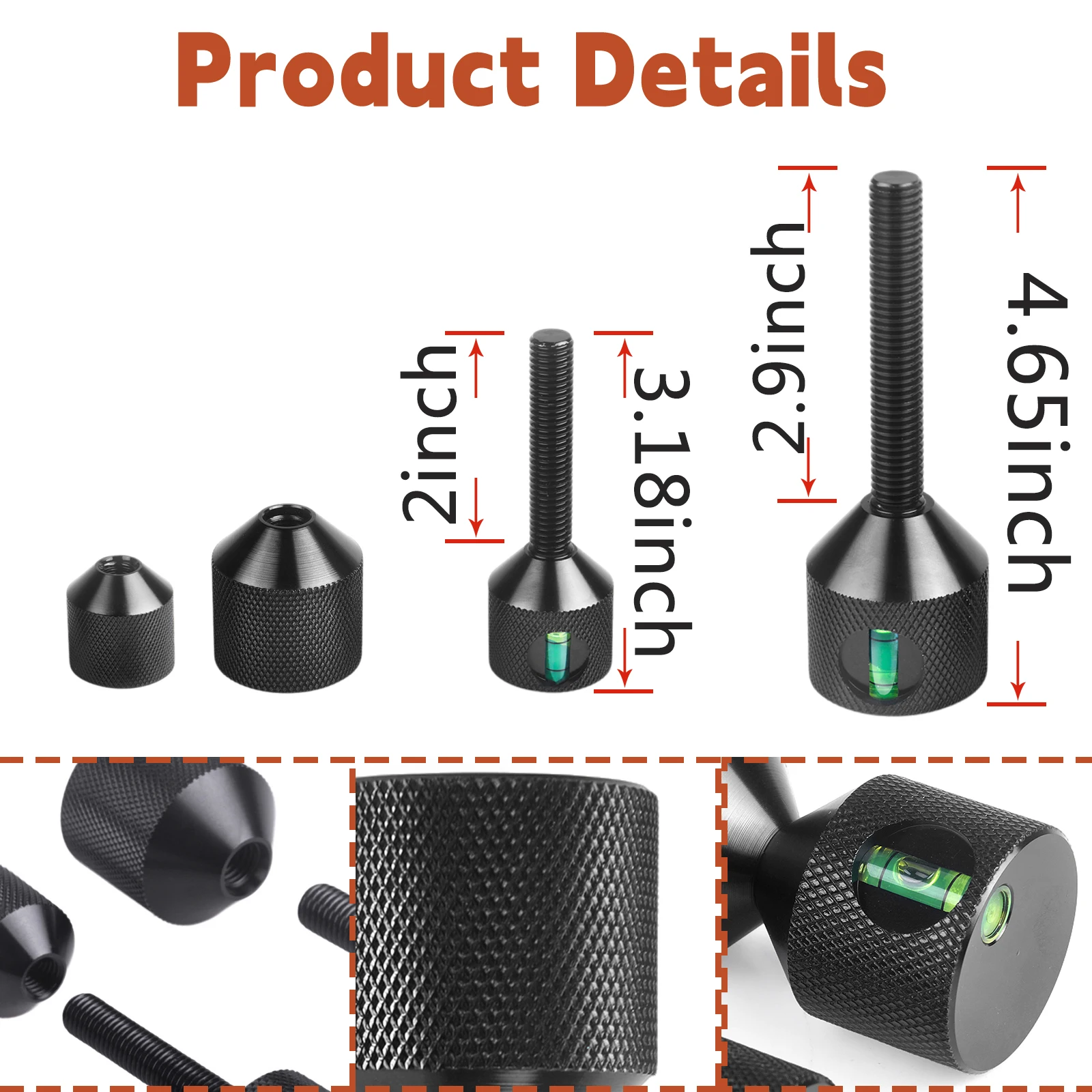Aluminum 2pcs 1-5/8 inch 2pcs 1-1/8 inch Flange Two Hole Pins 1-1/8&rdquo; 1-5/8" Two Hole Alignment Pins with gradienter