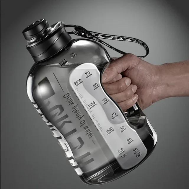 1L UP To 5L Gym Cycling Bottle Cup Outdoor Sport Large Capacity Water Bottle Kettle Fitness BPA FREE Scale Drink Bottle for Men 5