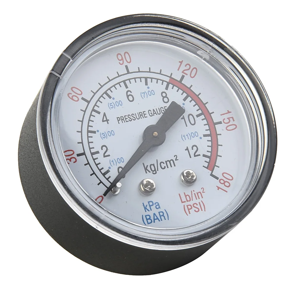 Air Pressure Gauge 50mm 1/4" For BSP Thread 0-180PSI 0-12Bar Dial Hydraulic Pressure Gauge Meter Manometer