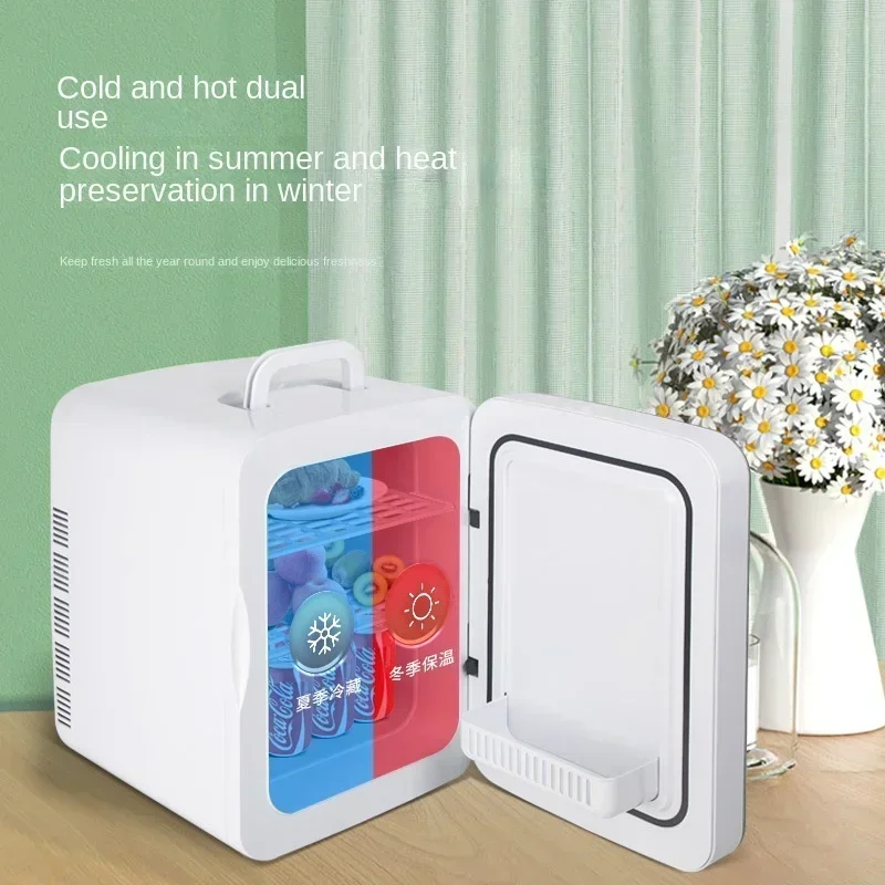 Portable Refrigerator, Mini Mini Refrigerator, Dual Purpose Cold and Warm Car and Home Refrigerator, Cosmetic Preservation Box