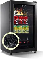 Beverage Refrigerator and Cooler for 120 Cans, Mini Refrigerator with Wire Adjustable Shelving, Small Drink Dispenser Machine 1