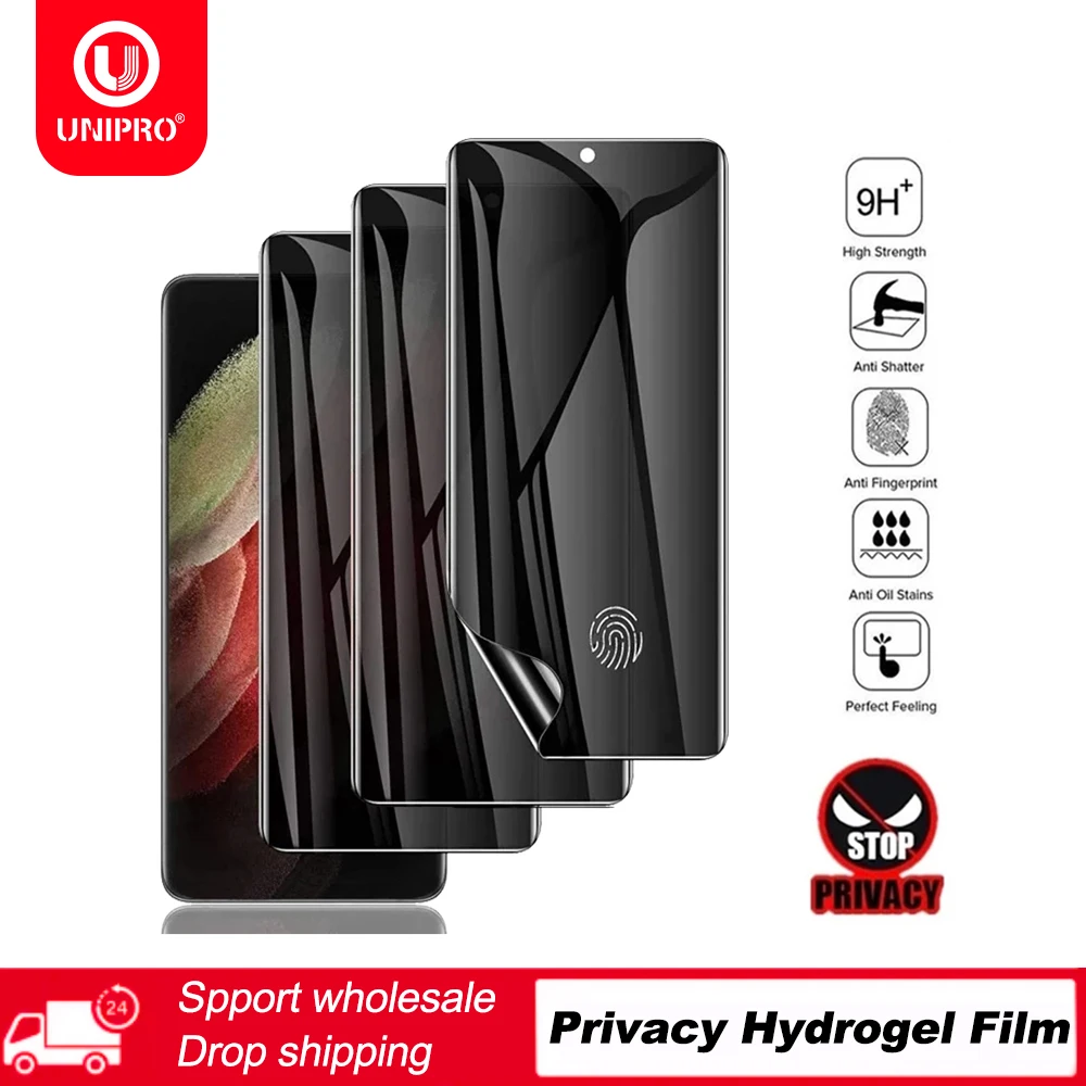 

3 шт., антишпионская Гидрогелевая пленка для защиты экрана для Samsung Galaxy S21, S20, S22, S23, S24Ultra, Note 20, S10E, A53, A54