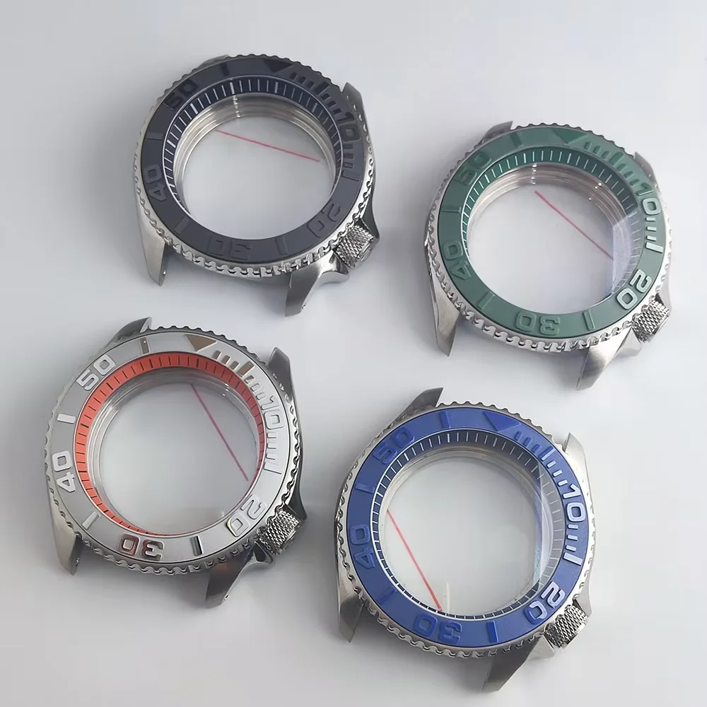 Watch Screen Protector Case Watch Screen Protector Apple Watch Screen Protector Case Watch Case Watch Protective Case Watch Cover Watch Protective Cover Bumper Protective Case 42mm Convex Sapphire Glass Stainless Steel Silver Case Fit NH34 NH 35 NH36 Movement Waterproof Case 22mm Strap 28.5mm Dial