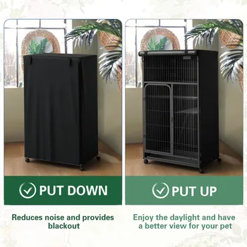 420D Bird Cage Covers for Night Heavy Duty & Waterproof Fade-Resistant Pet Bird Cage Cover Accessory for Parakeet ferret Hamster 2