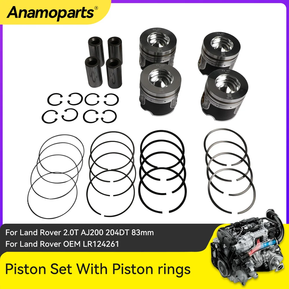 

Engine Piston Set With Piston rings for land rover 2.0T AJ200 204DT 83mm Diesel LR082541