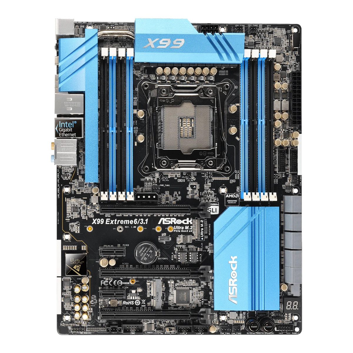 ASRock X99 Extreme6/3.1 마더보드 지원 i7-6800K 6900K E5-4669 2695 2690 2629 2683 2609 1680 CPU 8xDDR4 2400MHz M.2 ATX