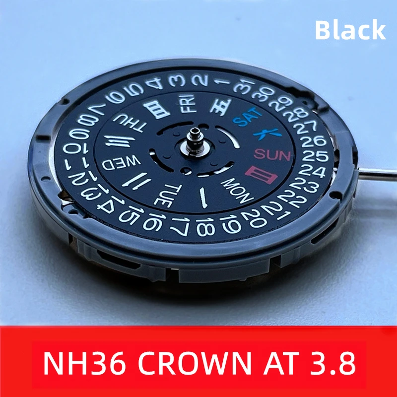 Clock Replacement Parts Movement NH36 Crown At 3.8 O'clock Mechanical Watch For Diver's MOD Sub 24 Jewels