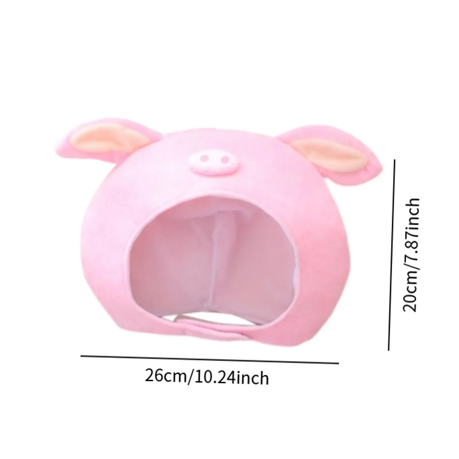 Cute Plush Pig Hat Cartoon Gift Funny Novelty Hat for Cosplay Holiday Birthday