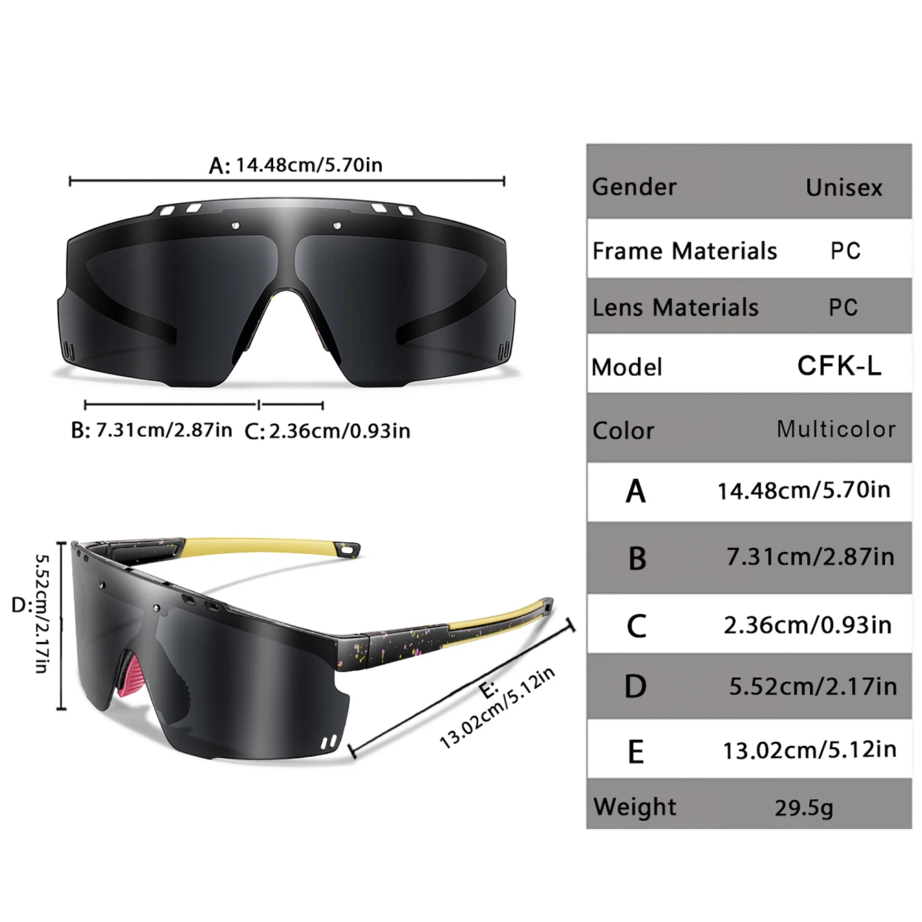 Brand Cycling Sunglasses Windproof