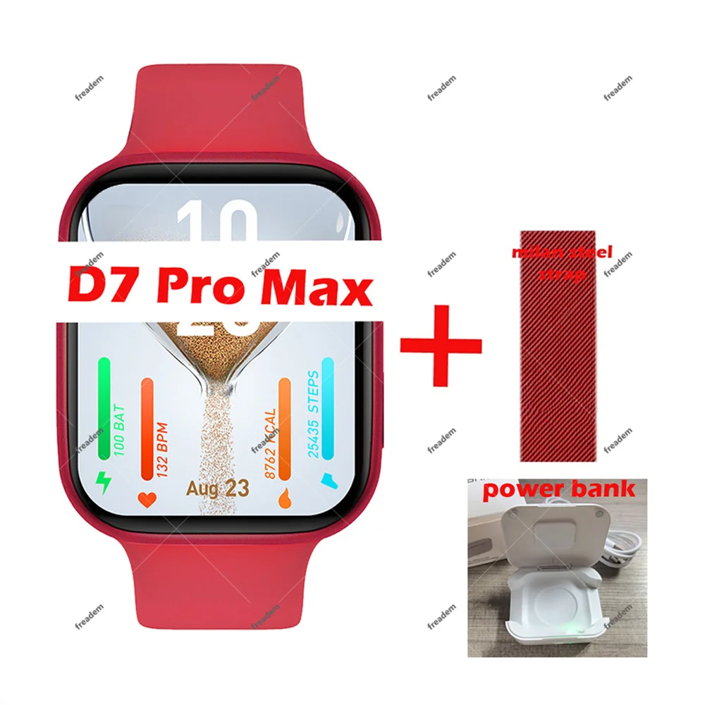 New IWO D7 Pro Max Smartwatch Series 7 GPS Bluetooth Call IP68 Waterproof Long Life Battery FitnessTracker 1.77inch Smart Watch 