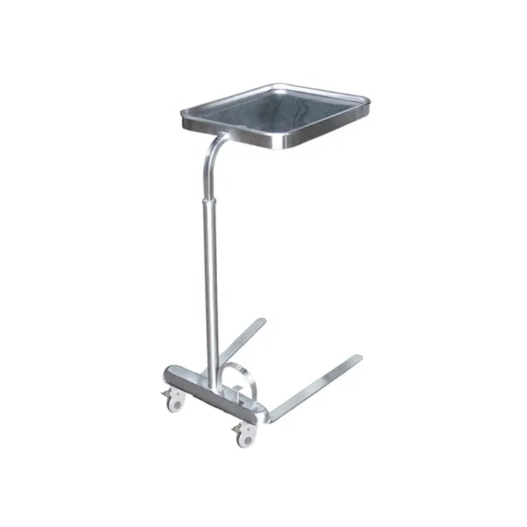 

BR-SOT04 Height Adjustable Hospital Tray Stand With Post Mayo Trolley
