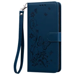 Elegant Leather Wallet Flip Phone Case for Oppo A79 5G (Blue)