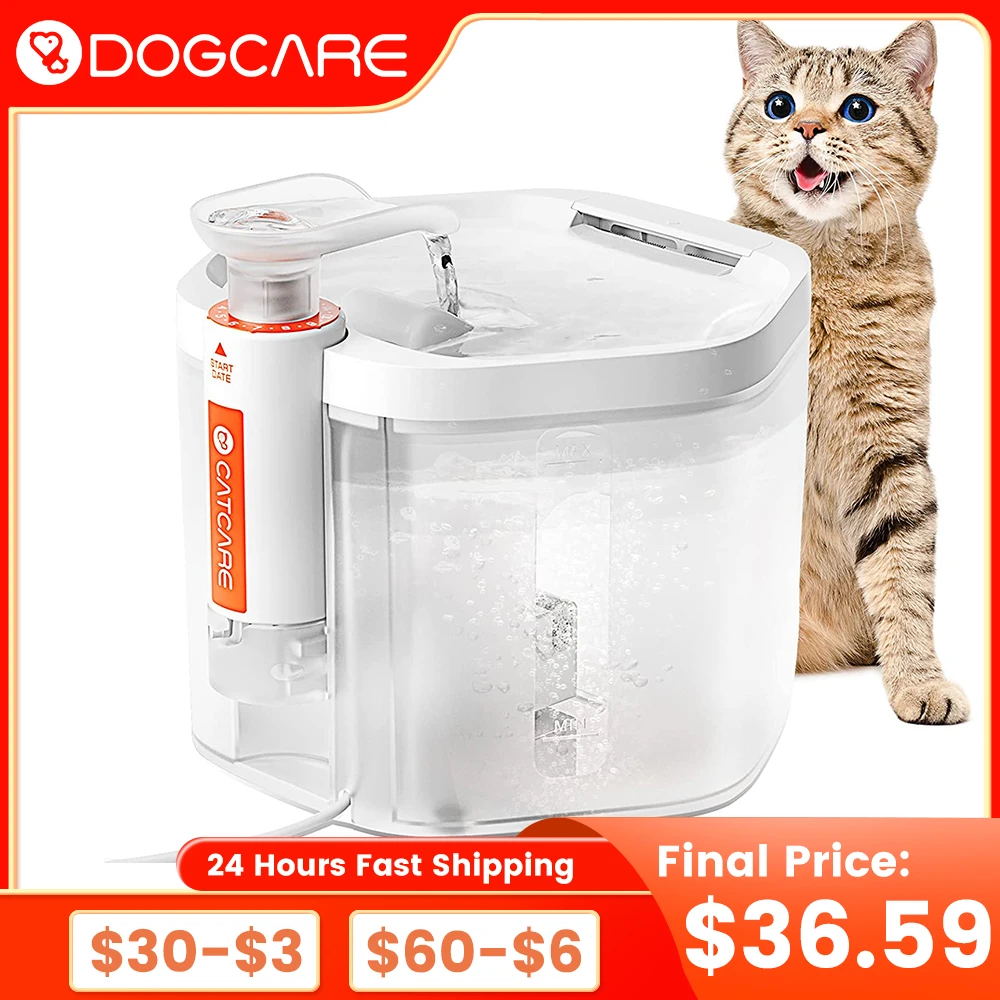Dogcare Cat Water Fountain Auto Filter 2.5 L Ultra Clean Pet Water