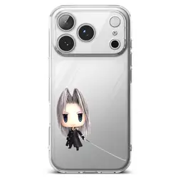 Kawaii Chibi Sephiroth Luxury Transparent Phone Case - iPhone 14 Pro (Z1)