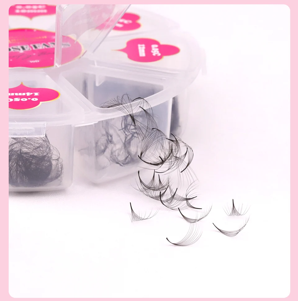 100/300/500 Fächer, lose Fächer-Wimpernverlängerungen, 3D bis 20D, spitze Basis, vorgefertigte Volumenfächer, scharfer Stiel, professioneller Wimpernlieferant – Detail 20