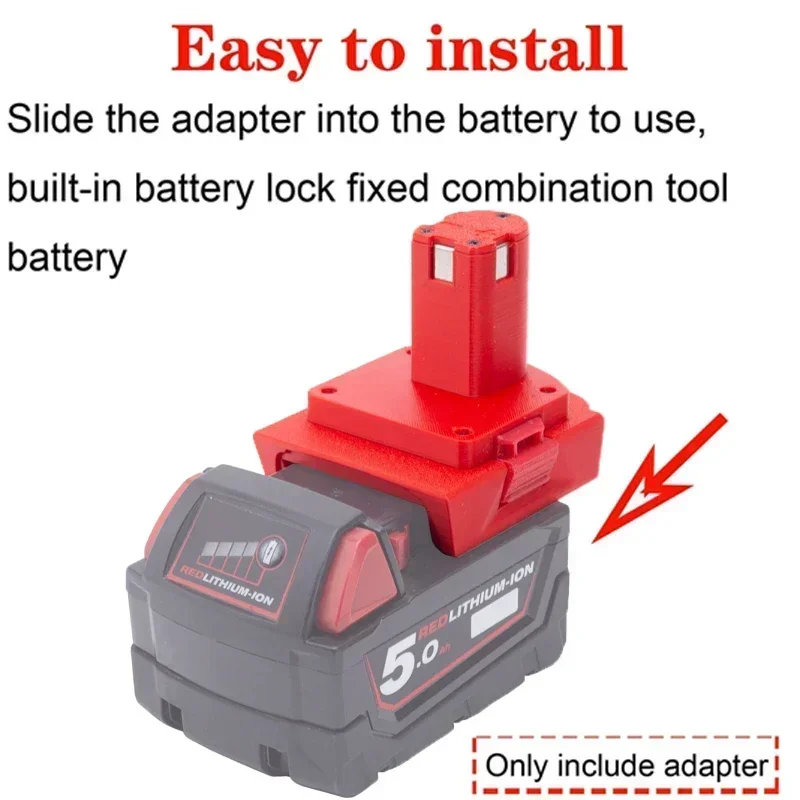 Battery Adapter/Converter for Ryobi 18V ONE+ Li-ion tools to
