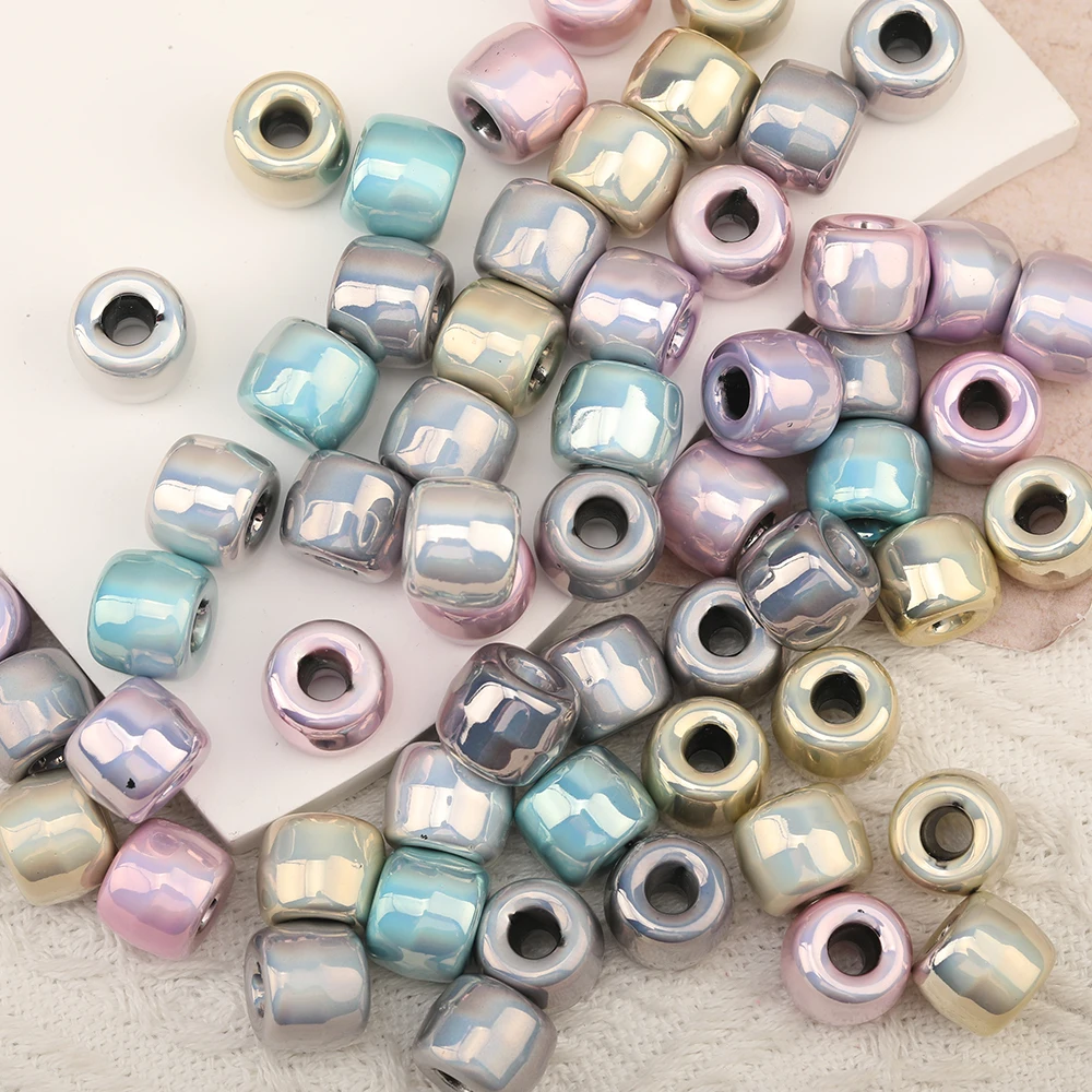 

Cordial Design 14*14MM 100Pcs DIY Hand Made Accessories/Cylinder Shape/Jewelry Findings & Components/Acrylic Beads/Shinny Effect